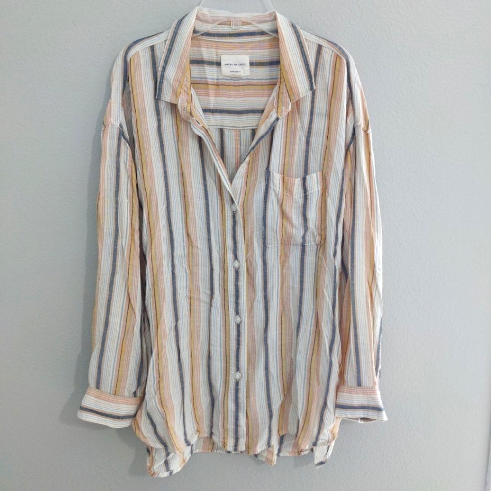 American Eagle Oversized Fit Button-Up Shirt